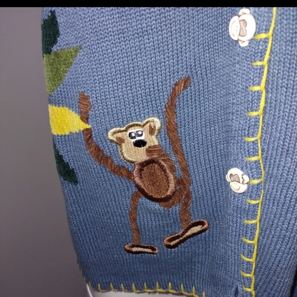 VINTAGE wool blend monkey vest - Picture 5 of 9